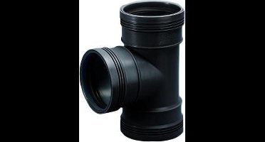 Wavin T-Stuk 87° 3 x Manchet Zwart 32mm