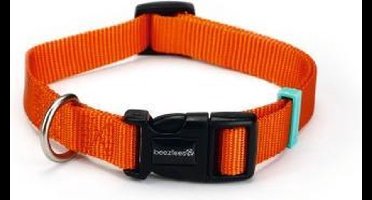 Beeztees nylon halsband Uni Oranje 48-70x25