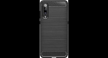 Shop4 - Xiaomi Mi 9 SE Hoesje - Zachte Back Case Brushed Carbon Zwart