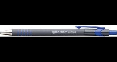 Balpen quantore grip drukknop blauw