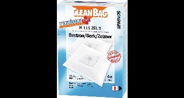 CleanBag stofzuigerzakken 4 stuks - Geschikt voor Bestron Bork Zelmer - K00020 Serie 2000 - Inclusief 1 filter - Alternatief