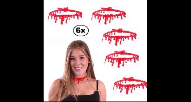 6x Halsband bloed Creepy