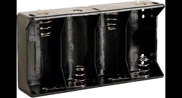 Batterijhouder Voor 4 X D-Cell (Met Soldeerlippen)