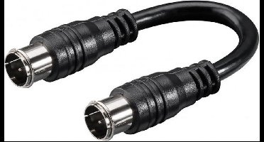 OKS Coaxkabel met Quick F-connectoren - zwart - 0,15 meter