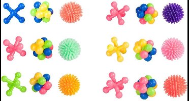 Flamingo Kattenspeelgoed Rubber - Blauw - 6.5 x 3 x 7 cm