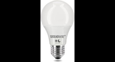 Groenovatie LED Lamp E27 Fitting - 5W - 117x60 mm - Schemersensor - Warm Wit