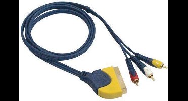 DAP Audio DAP Video kabel, Scart - 3 x Tulp/RCA, 150 cm Home entertainment - Accessoires