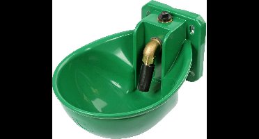 Excellent Drinkbak + Staaf met leidingklep G51 - gemailleerd - Drinkbak G51 - Drinkbak boerderijdieren - Kunststof Groen