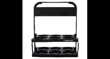 Avento Inklapbaar Draagrek - voor 6 Bidons - Zwart - 28 x 33.5 x 17.5 cm