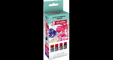 Talens Art Creat.Glas & Porselein Dekkend Set 4 x 30 ml Roze Zilver