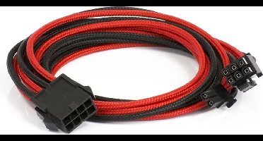 PHANTEKS przedĹ‚uĹĽacz oplatany 6+2-pin PCIe, 500mm - czerwony