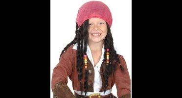 Rubie's Piratenpruik Kind Junior Zwart/rood