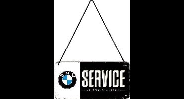 BMW Service Metalen wandbord 10x20 cm