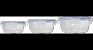 Luminarc Pure box active verhoudbak - glas - rond - Set-3