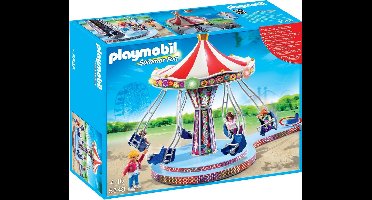 Zweefmolen met kleurrijke verlichting / Manège de chaises volantes