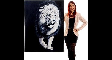 Handgeschilderde Olieverf schilderij Olifant 3