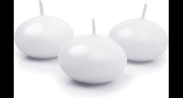 """Drijvende kaars, mat, wit, 5cm (1 zakje met 10 stuks)"""