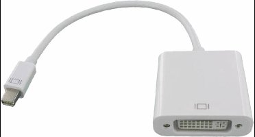 Dolphix - Mini DisplayPort male naar DVI female Adapter - 25cm - Wit