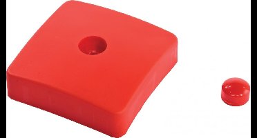 KBT Paaldop Vierkant Rood 9x9cm