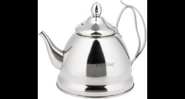 Kinghoff 3761 - Nostalgische theepot - 1 liter - RVS