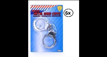 6x Metalen handboeien volwassen