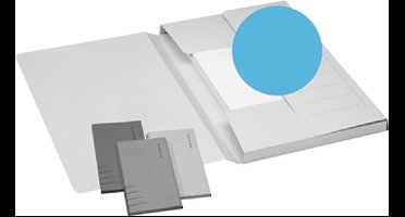 Dossiermap Secolor Mammoet folio 3 kleppen 270gr blauw - 50 stuks