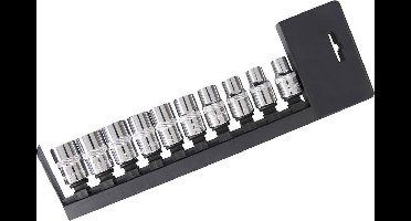 Silverline Metrische dopsleutelset - 10 t/m 19 mm - 10-delig - Chroom vanadium staal