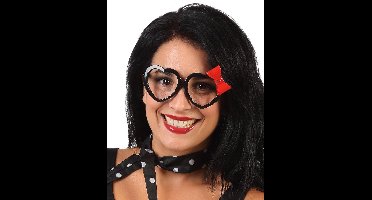 ATOSA - Zwarte hartenbril met strikje voor volwassenen