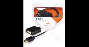 König DisplayPort - DVI Adapter 0.2M - Antraciet