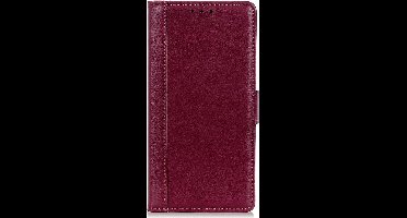 Shop4 - Nokia 1 Plus Hoesje - Wallet Case Grain Rood