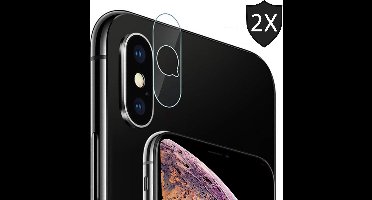 2x Camera Lens Screenprotector geschikt voor Apple iPhone Xs Max | Case Friendly | Tempered Glass - van iCall