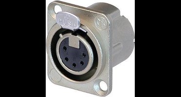 Neutrik NC5FD-LX XLR-connector Flensbus, contacten recht Aantal polen: 5 Zilver 1 stuk(s)