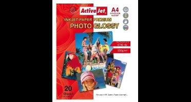 ActiveJet AP4-230G20 fotopapier voor inktprinters; A4; 20 stuks.