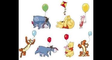Winnie de Pooh muur stickers - 22,3 x 23,8cm - 12 stickers