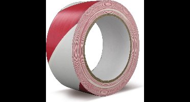 Markeringstape 018 Universal 50Mmx33Mtr     Rood-Wit