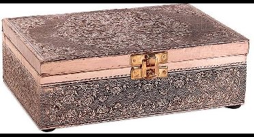 Yogi & Yogini Sieradendoos - Koperkleur - Mandala - Verkoperd Aluminium