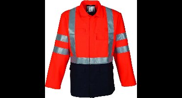 Havep 30008 Korte jas/Vest Fluo Oranje/Marine maat 52