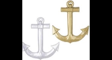 Widmann Decoratie 3D anker - PVC - 50 cm - Maritieme thema decoratie - muurdecoratie Zilver