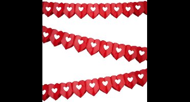 Partydeco Slingers Hart rood 3 meter
