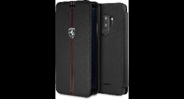 Samsung Galaxy S9+ hoesje - Ferrari - Zwart - Leer