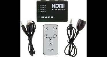 Q-LINK HDMI 4 to 1 switch met afstandsbediening