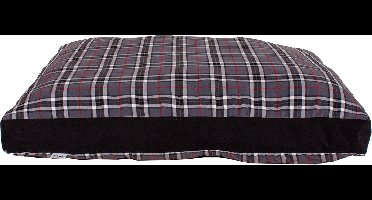 Lobbes Hondenkussen Schotse Ruit antraciet 75 x 100 x 10 cm