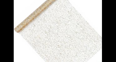 PartyDeco - Organza XL glitter goud (9 mtr)