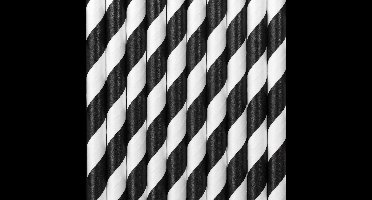 Papieren Rietjes Zwart 19,5cm 250 st