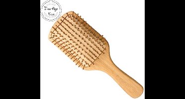 New Age Devi - Bamboe haarborstel - Duurzame haarborstel - Vierkant - Anti statisch - 23.5 CM