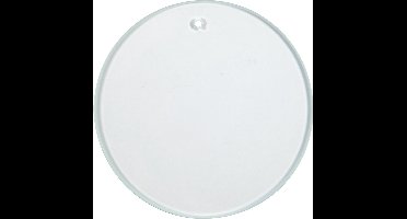 Glazen platen, Rond, d 7 cm, dikte 3 mm, 10 stuk/ 1 doos