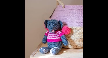 Haakpakket olifant Olivier roze