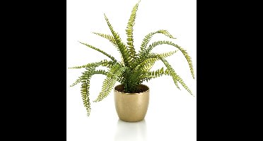 Kunstvaren in gouden pot (2 stuks)