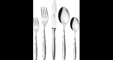 Sola Tulip Bestekset 6 persoons - 50 delig - Zilverwit Premium Edelstaal 18/10 - Vaatwasserbestendig