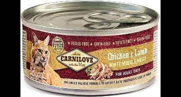 Carnilove Cat Can Chicken & Lamb 100 gram -  - Katten droogvoer